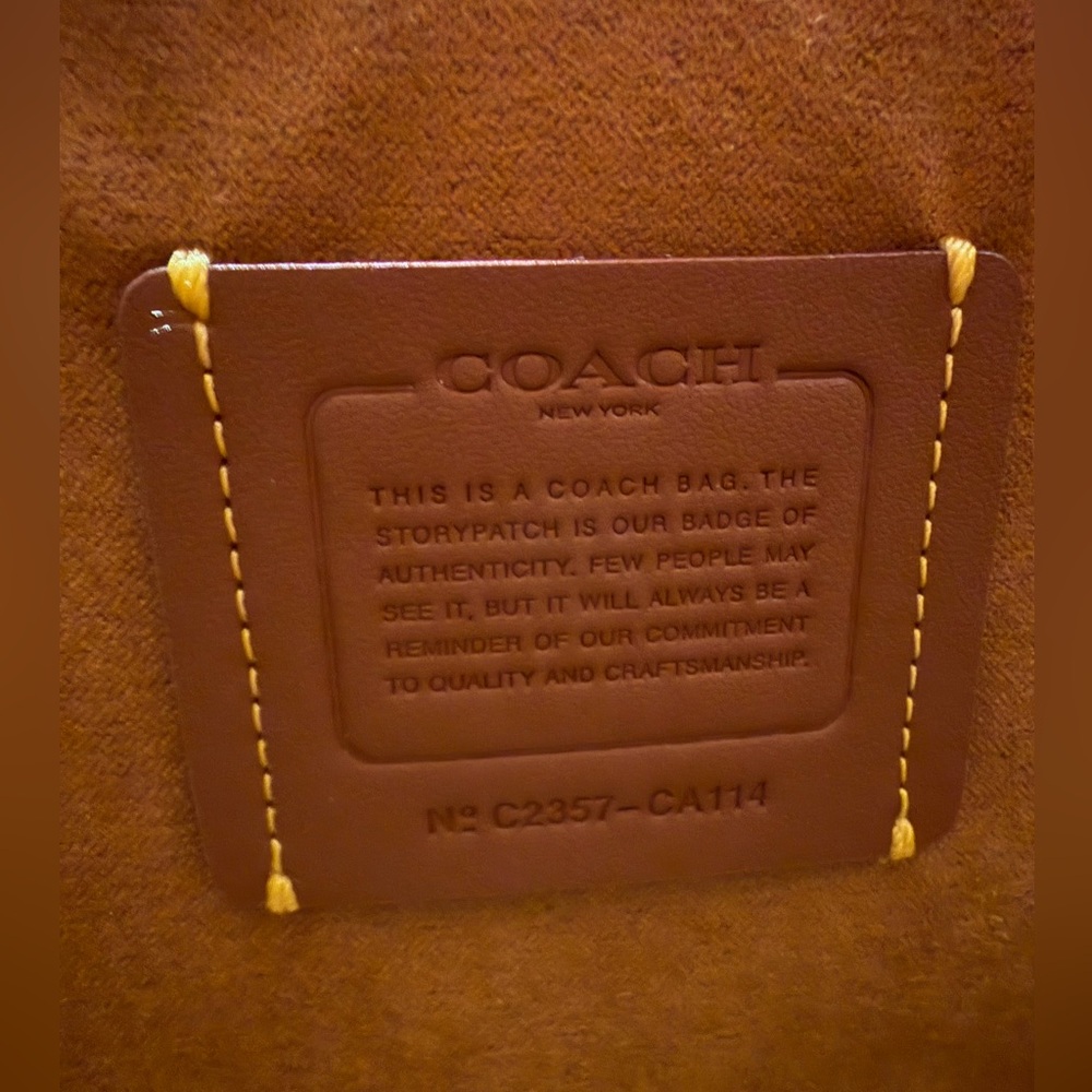 NWT Coach Theo Black Leather Tote Bag - Picture 13 of 16